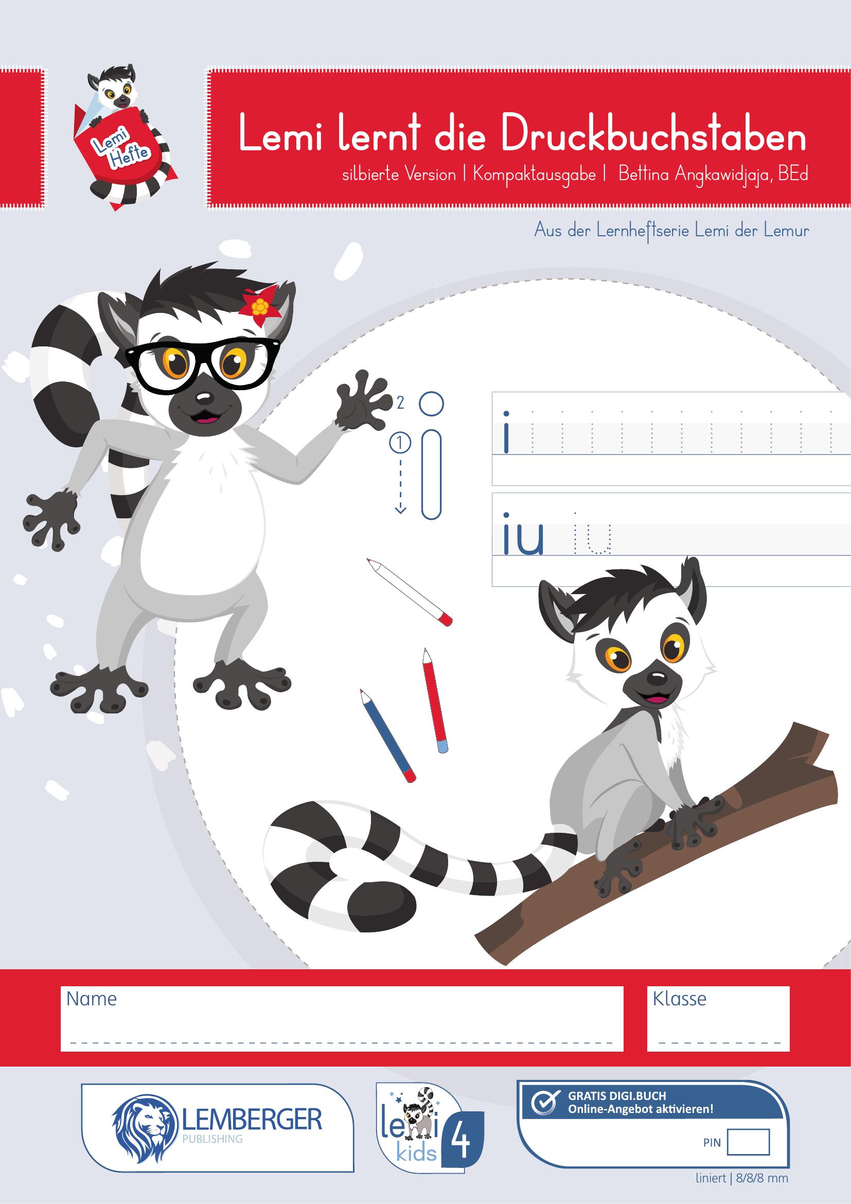 LEMI Lernheft LEMI lernt die Druckbuchstaben silbierte Ausgabe